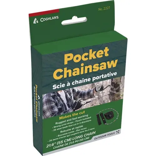 Coghlan's Black Pocket Chainsaw 6.14" H X 4" W X 21.6" L Black Coghlan's Black Pocket Chainsaw 6.14" H X 4" W X 21.6" L Black