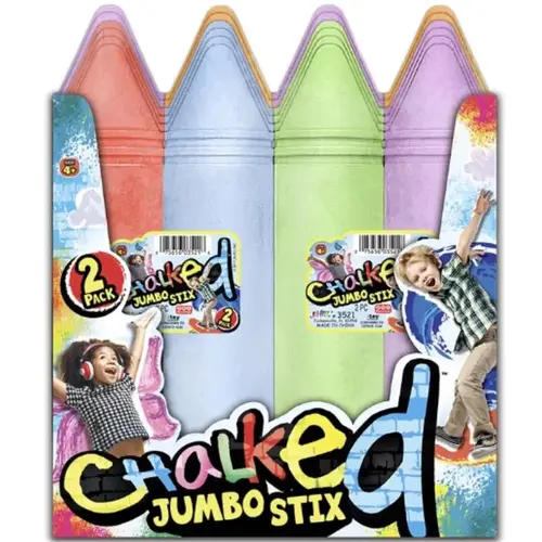 Jumbo Stix Chalk Multicolored 2 pc Multicolored Jumbo Stix Chalk Multicolored 2 pc Multicolored