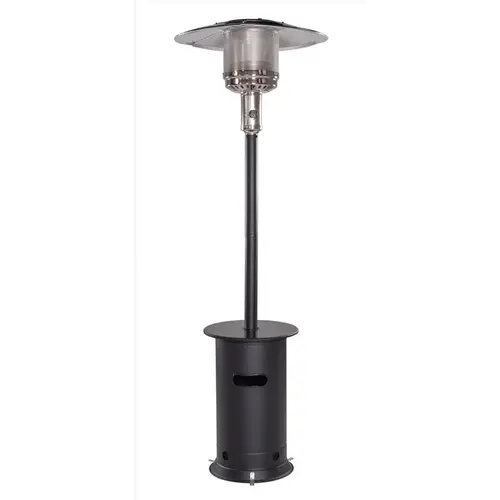 46000 BTU Propane Steel Freestanding Patio Heater 250 sq ft Black 46000 BTU Propane Steel Freestanding Patio Heater 250 sq ft Black