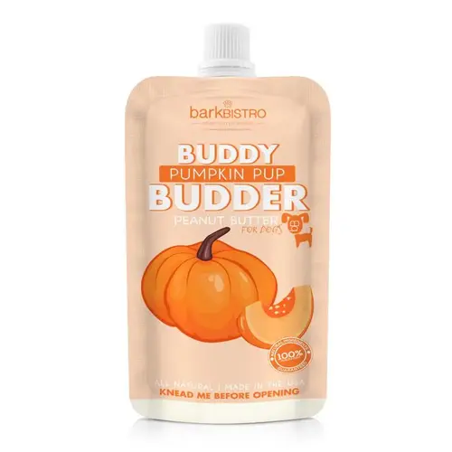 Buddy Budder Pumpkin Pup Grain Free Peanut Butter For Dogs 4 oz 3" Buddy Budder Pumpkin Pup Grain Free Peanut Butter For Dogs 4 oz 3"