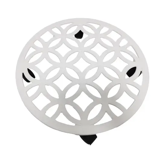 3" H White Cast Iron Wheeled Plant Stand White 3" H White Cast Iron Wheeled Plant Stand White