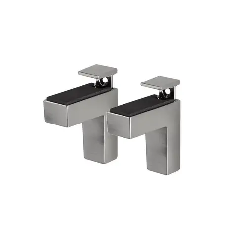 Eliot 4.4" H X 0.9" W X 2.6" D Silver Metal Shelf Clips Brushed Eliot 4.4" H X 0.9" W X 2.6" D Silver Metal Shelf Clips Brushed