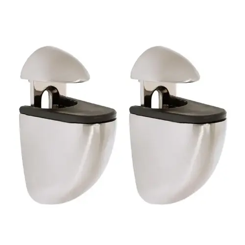 Jam 3" H X 1" W X 1.6" D Silver Metal Shelf Clips Brushed Jam 3" H X 1" W X 1.6" D Silver Metal Shelf Clips Brushed