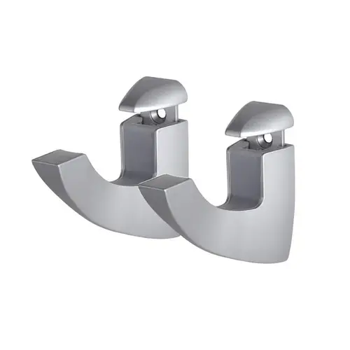 Scoop Maxi 4.9" H X 1.4" W X 4.1" D Silver Metal Shelf Clips Powder Coat Scoop Maxi 4.9" H X 1.4" W X 4.1" D Silver Metal Shelf Clips Powder Coat