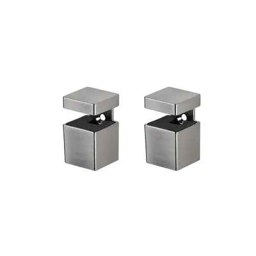 Bloc 2.5" H X 1.3" W X 1.3" D Silver Metal Shelf Clips Brushed Bloc 2.5" H X 1.3" W X 1.3" D Silver Metal Shelf Clips Brushed