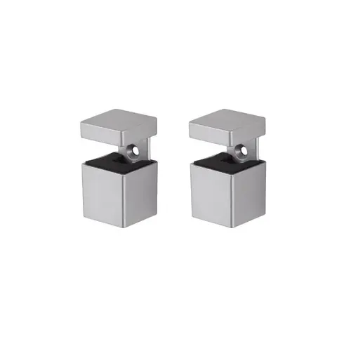 Bloc 2.5" H X 1.3" W X 1.3" D Silver Metal Shelf Clips Powder Coat Bloc 2.5" H X 1.3" W X 1.3" D Silver Metal Shelf Clips Powder Coat