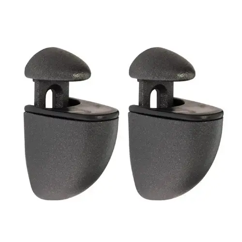 Jam 3" H X 1" W X 1.6" D Black Metal Shelf Clips Powder Coat - pack of 5 Jam 3" H X 1" W X 1.6" D Black Metal Shelf Clips Powder Coat - pack of 5