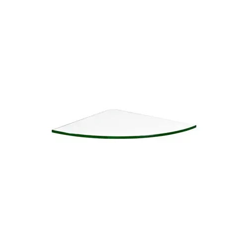 0.31" H X 11.8" W X 11.8" D Clear Glass Corner Shelf Clear 0.31" H X 11.8" W X 11.8" D Clear Glass Corner Shelf Clear