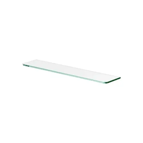 0.31" H X 23.6" W X 4.7" D Clear Glass Shelf Board Clear 0.31" H X 23.6" W X 4.7" D Clear Glass Shelf Board Clear