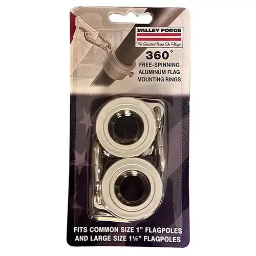 1" L Aluminum Flag Mounting Rings Brushed Brushed 1" L Aluminum Flag Mounting Rings Brushed Brushed