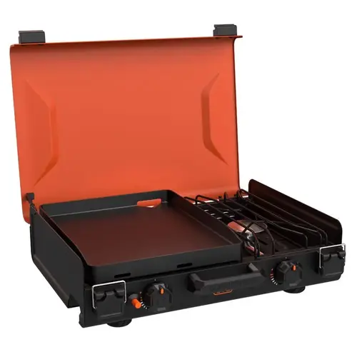 2 Burner Liquid Propane Tabletop Outdoor Griddle Black Black 2 Burner Liquid Propane Tabletop Outdoor Griddle Black Black