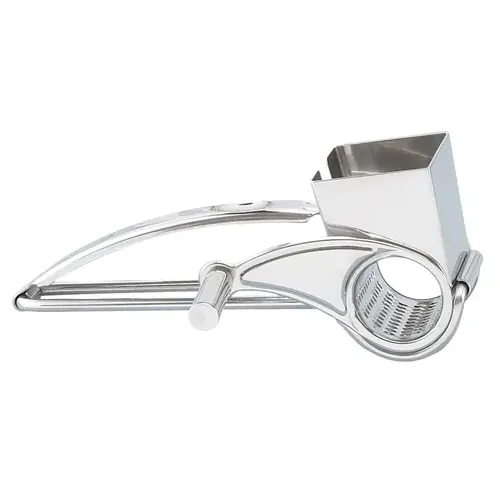 Fante's Silver Stainless Steel Rotary Cheese Grater Silver Fante's Silver Stainless Steel Rotary Cheese Grater Silver