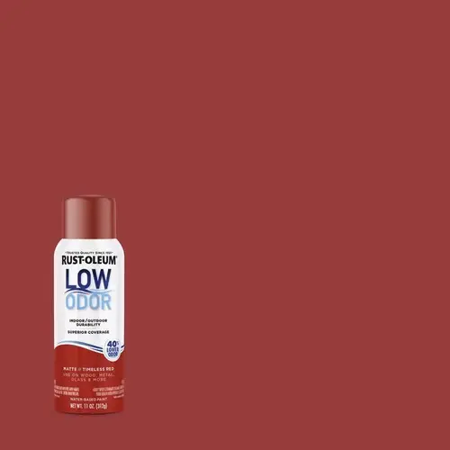 Low Odor Matte Timeless Red Spray Paint 11 oz Timeless Red Low Odor Matte Timeless Red Spray Paint 11 oz Timeless Red
