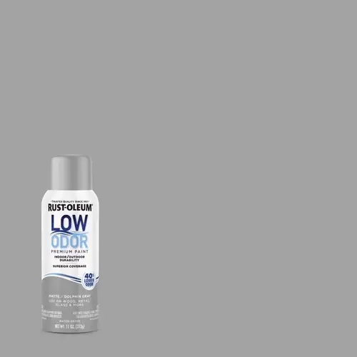 Low Odor Matte Dolphin Gray Spray Paint 11 oz Dolphin Gray Low Odor Matte Dolphin Gray Spray Paint 11 oz Dolphin Gray