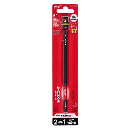SHOCKWAVE Impact Duty 1/4" and 5/16" x 6" QUIK-CLEAR 2-in-1 Magnetic Nut Driver SHOCKWAVE Impact Duty 1/4" and 5/16" x 6" QUIK-CLEAR 2-in-1 Magnetic Nut Driver