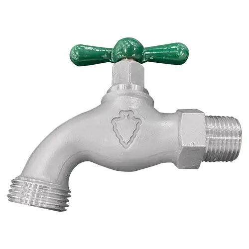 Brass 3/4" MIP in. X 3/4" MHT Stainless Steel Hose Bibb Stainless steel Brass 3/4" MIP in. X 3/4" MHT Stainless Steel Hose Bibb Stainless steel