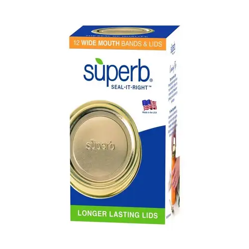 Seal-It-Right Wide Mouth Canning Lids and Bands 12 pk Seal-It-Right Wide Mouth Canning Lids and Bands 12 pk