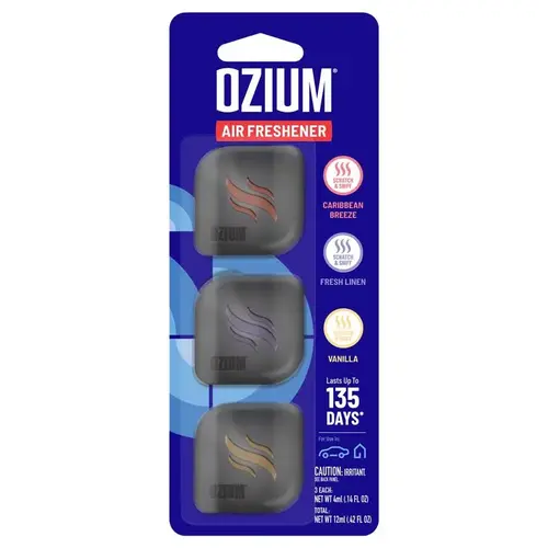 Black Clip-on Air Freshner 3 pk Black Black Clip-on Air Freshner 3 pk Black