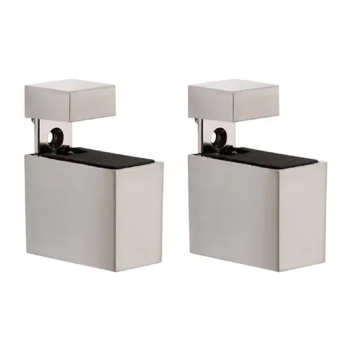 Cuadro 2.7" H X 0.9" W X 1.9" D Silver Metal Shelf Clips Brushed Cuadro 2.7" H X 0.9" W X 1.9" D Silver Metal Shelf Clips Brushed