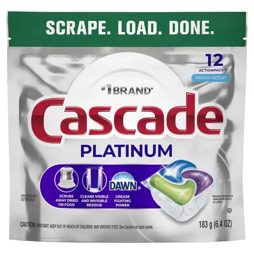 Platinum Fresh Scent Pods Dishwasher Detergent 6.4 oz 1 pk Platinum Fresh Scent Pods Dishwasher Detergent 6.4 oz 1 pk