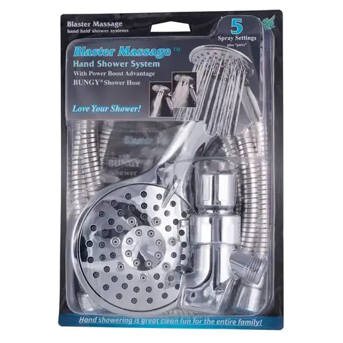 Blaster Massage Chrome 5 settings Handheld Showerhead 2 gpm Chrome Blaster Massage Chrome 5 settings Handheld Showerhead 2 gpm Chrome