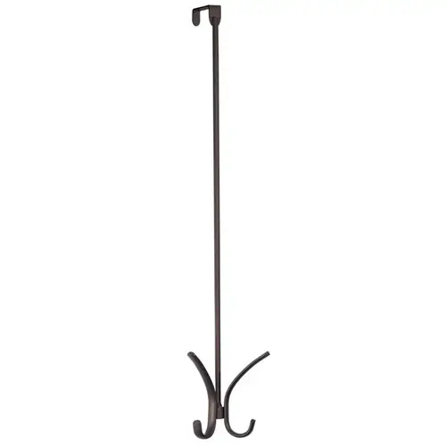 2.5" H X 7.2" W X 25.75" L Steel Over The Door Hanger Holder Brown 2.5" H X 7.2" W X 25.75" L Steel Over The Door Hanger Holder Brown