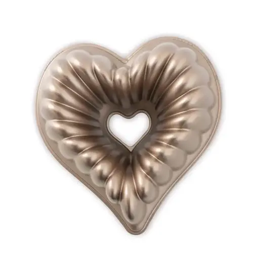 10.5" W X 11" L Heart Bundt Pan Pink 1 pc Pink 10.5" W X 11" L Heart Bundt Pan Pink 1 pc Pink