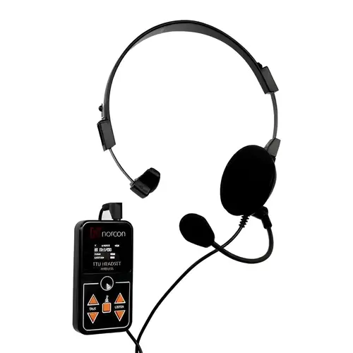 Two Way Communication Headset Digital Wireless Type Black Two Way Communication Headset Digital Wireless Type Black