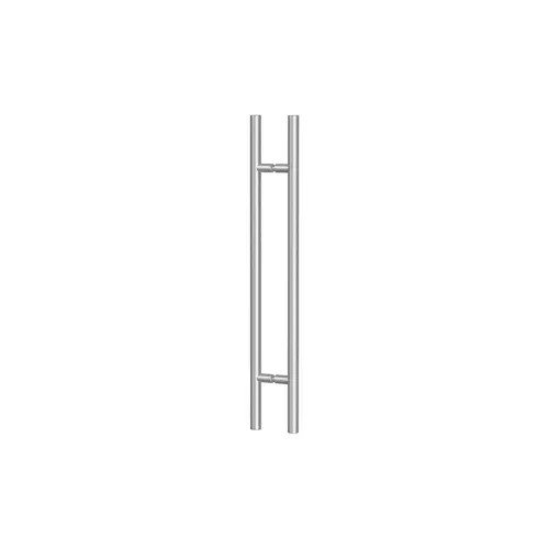 Commercial Ladder Pull 24" Overall 12" Center to Center Brushed Nickel Commercial Ladder Pull 24" Overall 12" Center to Center Brushed Nickel