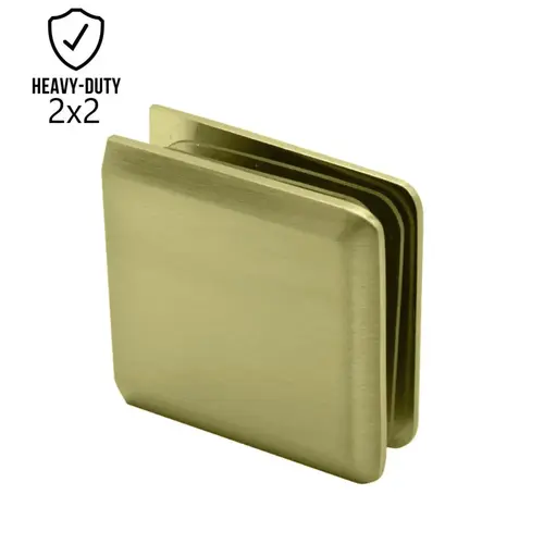 Heavy Duty 2" x 2" Beveled Edge Glass Clamp Brushed Bronze Heavy Duty 2" x 2" Beveled Edge Glass Clamp Brushed Bronze