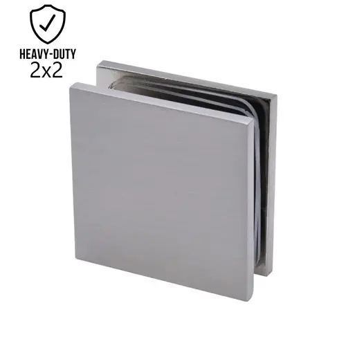 2" x 2" Heavy Duty Wall to Glass Square Edges Glass Clamp-Chrome 2" x 2" Heavy Duty Wall to Glass Square Edges Glass Clamp-Chrome