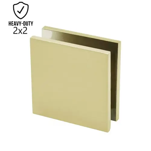2" x 2" Heavy Duty Wall to Glass Square Edges Glass Clamp Brushed Bronze 2" x 2" Heavy Duty Wall to Glass Square Edges Glass Clamp Brushed Bronze