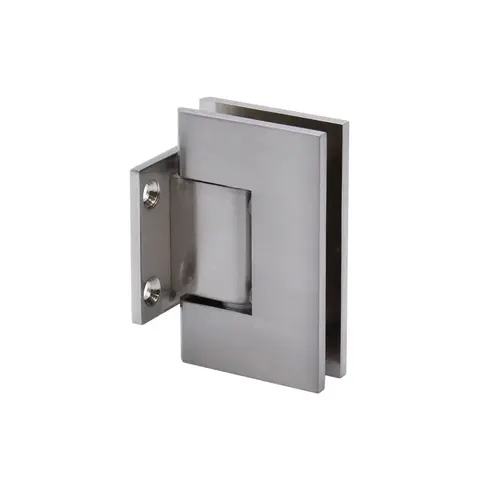 Wall to Glass Short Back Plate Hinge-Brushed Nickel Wall to Glass Short Back Plate Hinge-Brushed Nickel