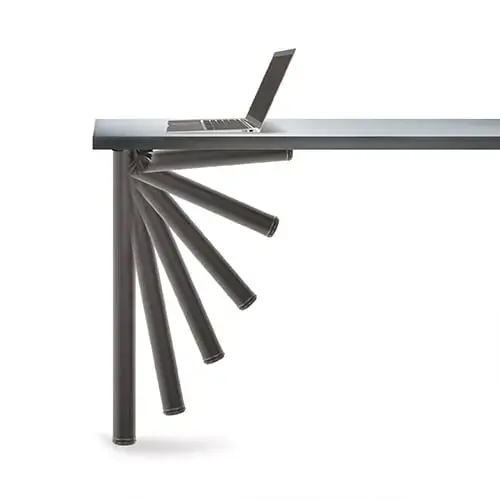 Foldable Steel Table Legs, 1-1/8" Adjustment 2" Diameter, Table Height 27-3/4", Matte Black - Single Pack Foldable Steel Table Legs, 1-1/8" Adjustment 2" Diameter, Table Height 27-3/4", Matte Black - Single Pack