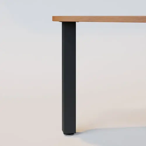 3" Wide x 28" High Square Rockwell Single Table Leg, Black Matte 3" Wide x 28" High Square Rockwell Single Table Leg, Black Matte