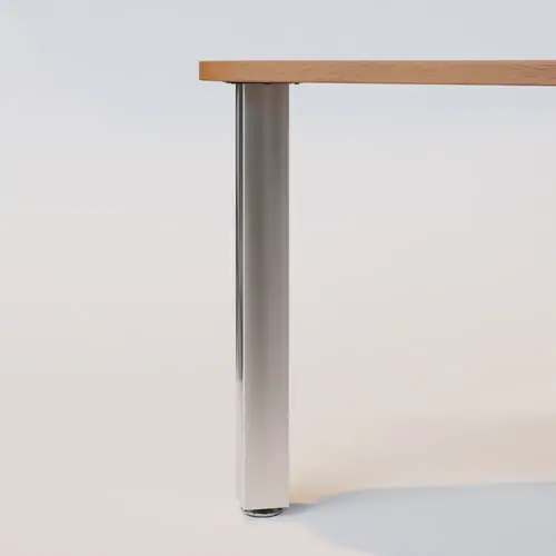 3-1/8" Wide x 34-1/2" High Square Rockwell Single Table Leg, Stainless Steel 3-1/8" Wide x 34-1/2" High Square Rockwell Single Table Leg, Stainless Steel