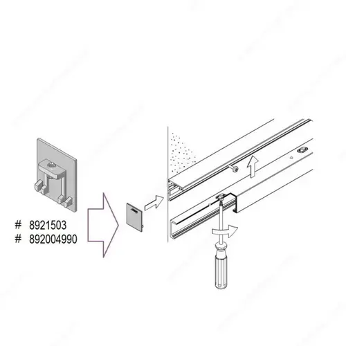 Junior 120 End Cap for Wall Mount Track and Profile Junior 120 End Cap for Wall Mount Track and Profile