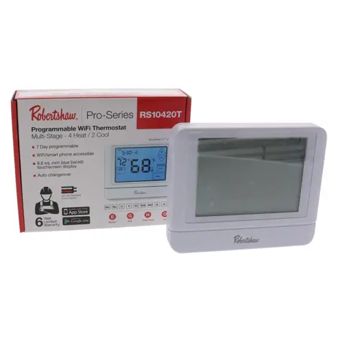 24V WIFI 7 Day Touchscreen Programmable Single/Multi Stage Thermostat With Auto 24V WIFI 7 Day Touchscreen Programmable Single/Multi Stage Thermostat With Auto