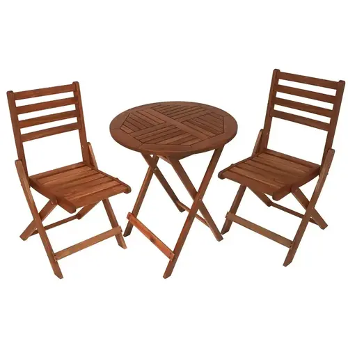 BISTRO SET ROUND FOLDING HDWD BISTRO SET ROUND FOLDING HDWD