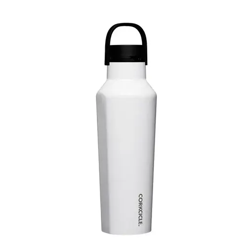Corkcicle Classic Sport Canteen Series Water Bottle, 20 oz, Stainless Steel/Silicone, Gloss White, Leakproof Lid Corkcicle Classic Sport Canteen Series Water Bottle, 20 oz, Stainless Steel/Silicone, Gloss White, Leakproof Lid