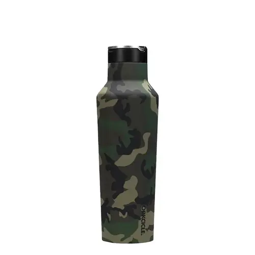Corkcicle Classic Sport Canteen Series Water Bottle, 20 oz, Stainless Steel/Silicone, Woodland Camo, Insulated Corkcicle Classic Sport Canteen Series Water Bottle, 20 oz, Stainless Steel/Silicone, Woodland Camo, Insulated
