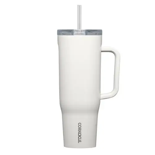 Corkcicle Tumbler, 40 oz, Sip Plus Straw Lid, Steel, Oat Milk, Insulated Corkcicle Tumbler, 40 oz, Sip Plus Straw Lid, Steel, Oat Milk, Insulated