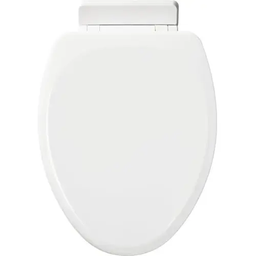 Mayfair Toilet Seat, Oval, Wood, White, Modern, Single Hinge Mayfair Toilet Seat, Oval, Wood, White, Modern, Single Hinge