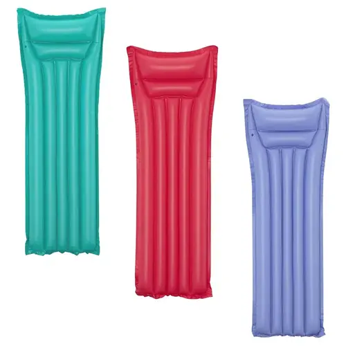 Bestway Air Mat, Vinyl, Assorted (Pink/Blue/Yellow/Green) Bestway Air Mat, Vinyl, Assorted (Pink/Blue/Yellow/Green)