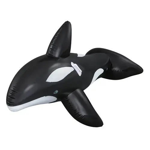 H2OGO! 41009 Jumbo Whale Ride-On Pool Float, Inflatable Profile, Whale, PVC, Black H2OGO! 41009 Jumbo Whale Ride-On Pool Float, Inflatable Profile, Whale, PVC, Black