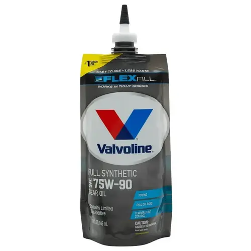 Valvoline FlexFill Advanced Full Synthetic Gear Oil, 75W-90, 1 qt Pouch Valvoline FlexFill Advanced Full Synthetic Gear Oil, 75W-90, 1 qt Pouch
