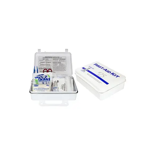 First Aid Kit White Plastic For 25 People With Eye Wash First Aid Kit White Plastic For 25 People With Eye Wash