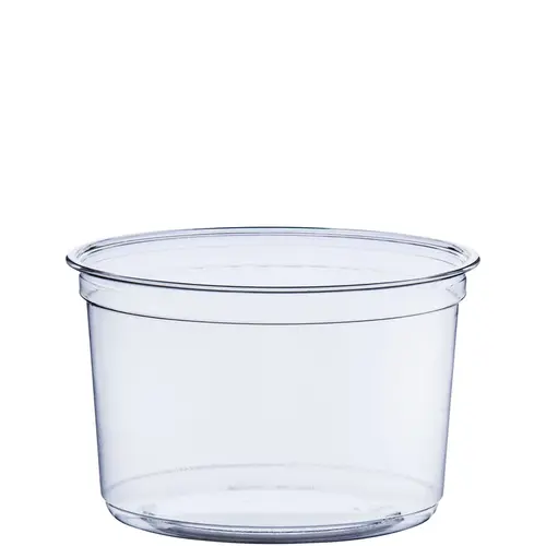 Solo Cold Deli Container Base 16 OZ RPET Clear Freezer Safe - pack of 500 Solo Cold Deli Container Base 16 OZ RPET Clear Freezer Safe - pack of 500