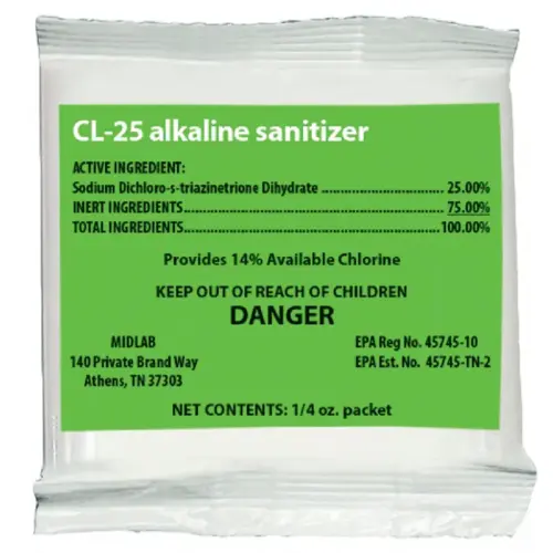 Maxim Sanitizer 0.25 OZ Food Contact Alkaline - pack of 200 Maxim Sanitizer 0.25 OZ Food Contact Alkaline - pack of 200
