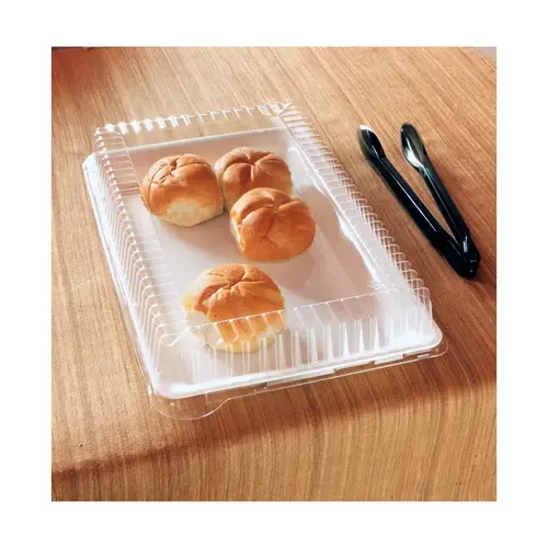 Lid Dome 12X18 IN Plastic Rectangle For Container Unhinged - pack of 40 Lid Dome 12X18 IN Plastic Rectangle For Container Unhinged - pack of 40